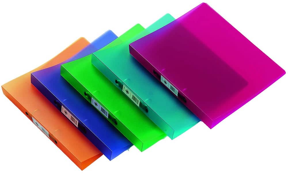 A4 Translucent Frosted Ring Binders Assorted - Pk12