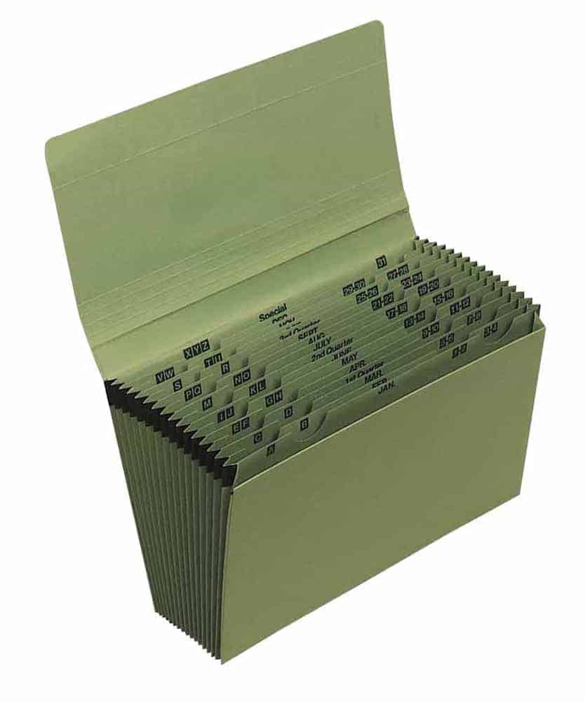 Green Expanding File 16 Part