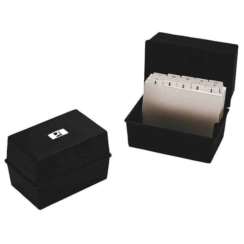 Card Index Box Black