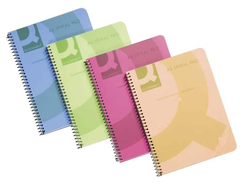 Transparent Covered Spiral Notebooks - Pk5