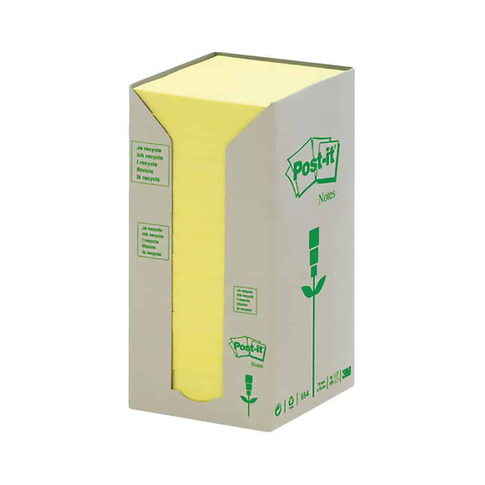 Post-It Note Recycled Tower Yellow