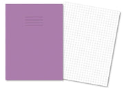 Classic Exercise Books A4+ 80 Pages 10mm Squares Purple - Pk45