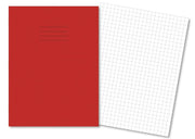 Classic Exercise Books A4 80 Page 10mm Squared Red - Pk50