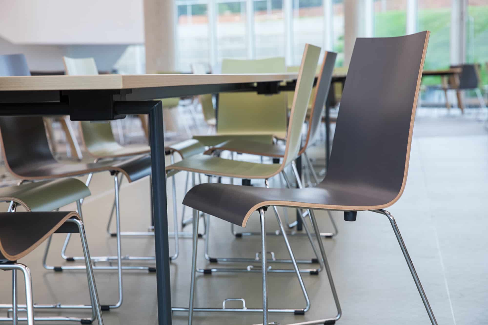 Twist Skid Base Dining Chair with Chrome Frame