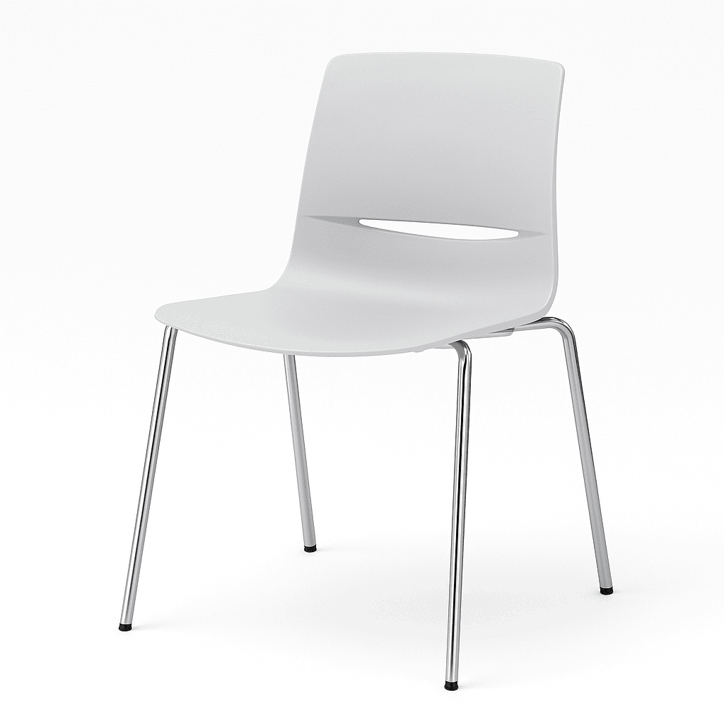 Spotlight 4 Leg Stacking Chair with flex back and integrated carry handle – ideal for educational settings