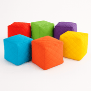 Quilted pouffe with wipe-clean fabric – versatile soft seating for indoor and outdoor use