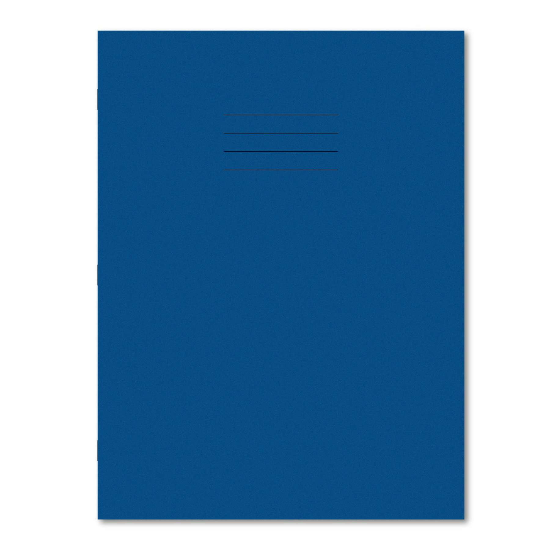 Classic Overprinted Exercise Book A4+ 80 Pages 8mm Ruled & Margin - Dark Blue 45 Pack