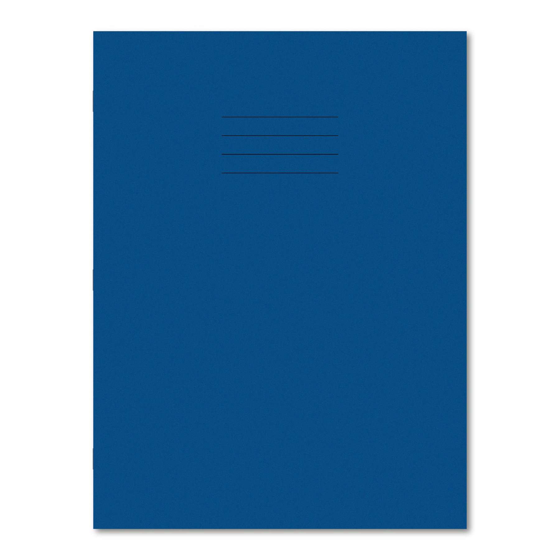 Classic Overprinted Exercise Book A4+ 80 Pages 12mm Ruled & Margin - Dark Blue 45 Pack