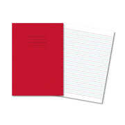 Classic Exercise Book A4 80 Pages 6,4,6mm Handwriting Lines - Red 50 Pack
