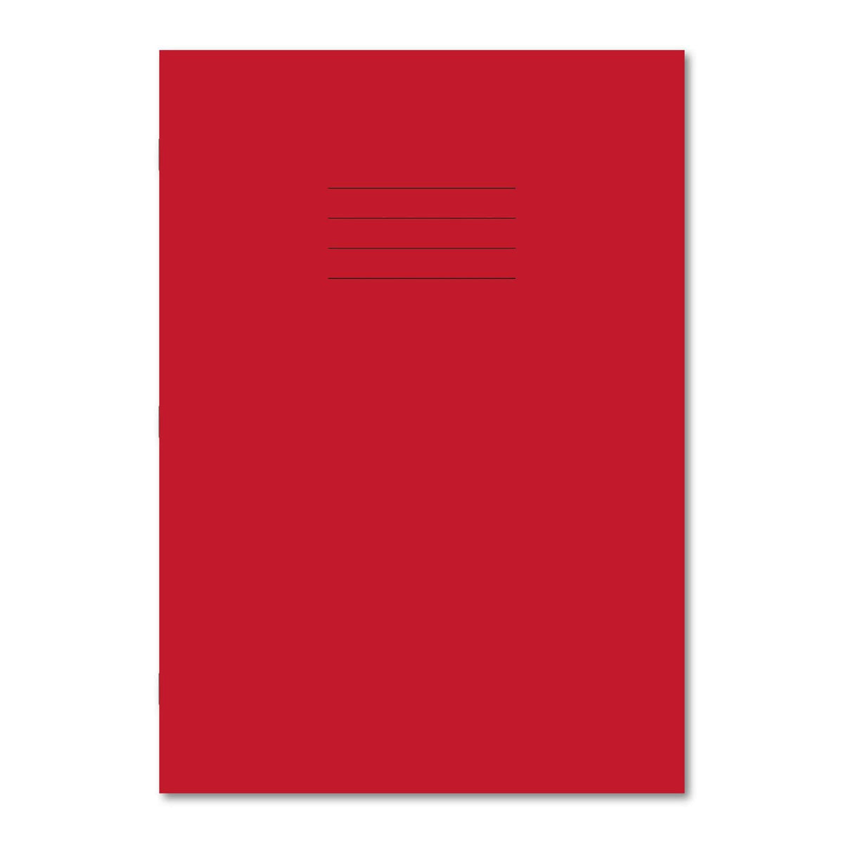 Classic Exercise Books A4 48 Page 15mm Ruled Red - Pk100