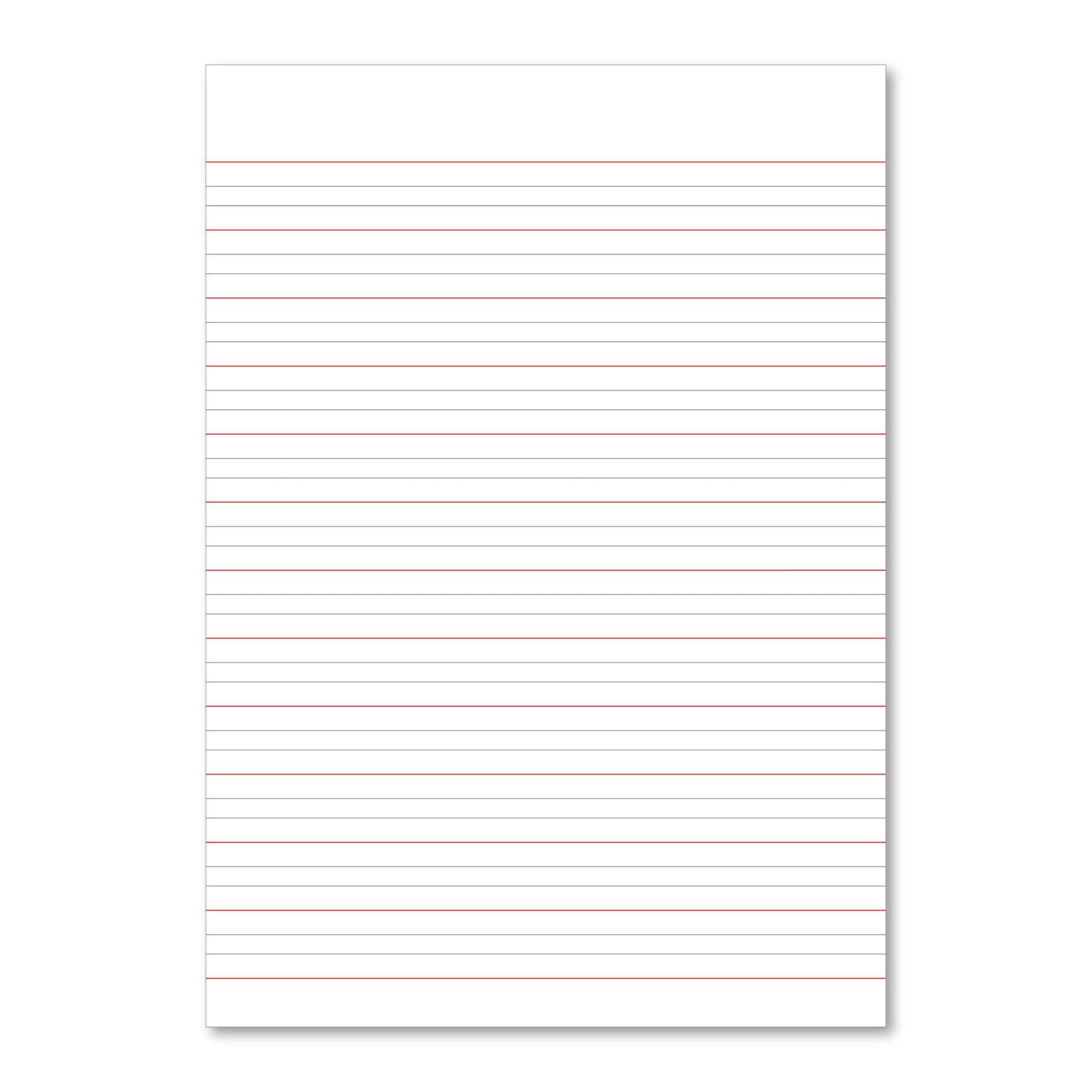 Classic Overprinted Exercise Book A4 80 Pages 7,6,7mm Handwriting Lines - Light Blue 50 Pack