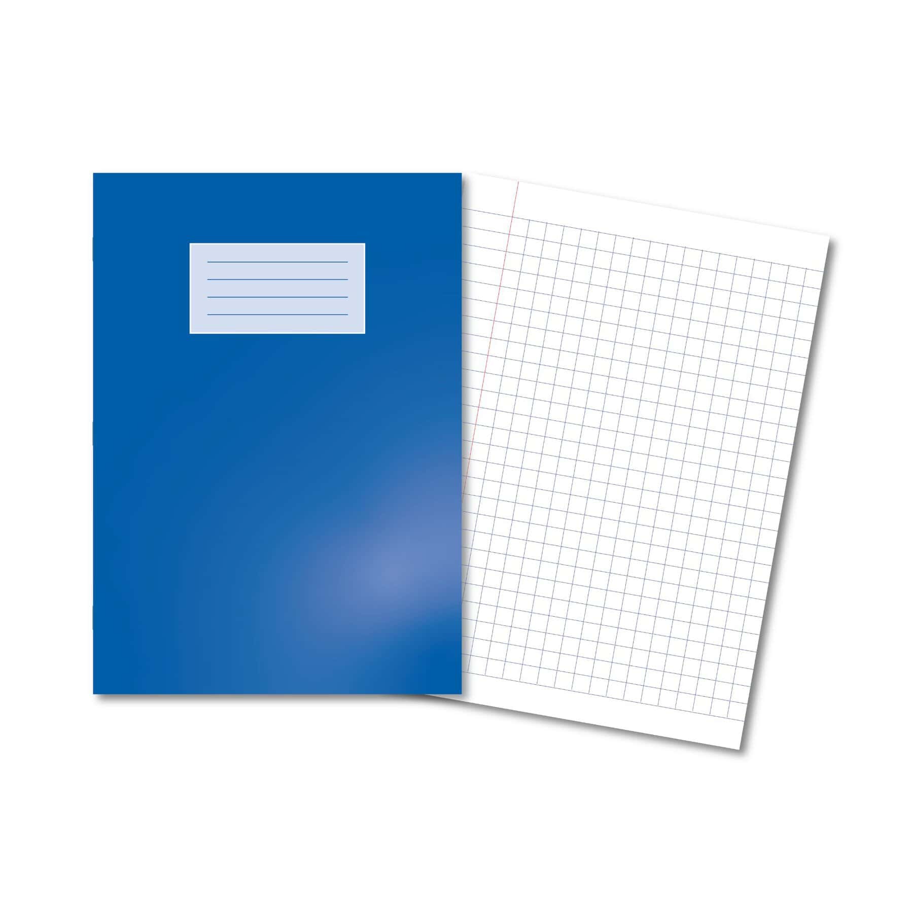 Oxford Overprinted Exercise Book A4+ 80 Pages 10mm Squared with Margin - Dark Blue 45 Pack