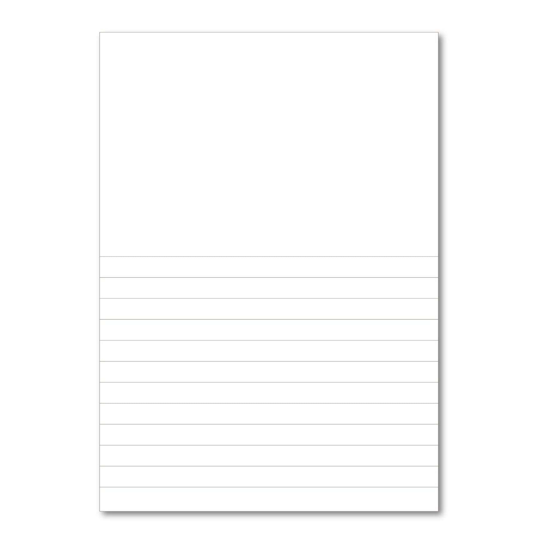 Classic Overprinted Exercise Book A4 48 Pages Top Blank / Bottom 13mm Ruled - Light Blue 100 Pack