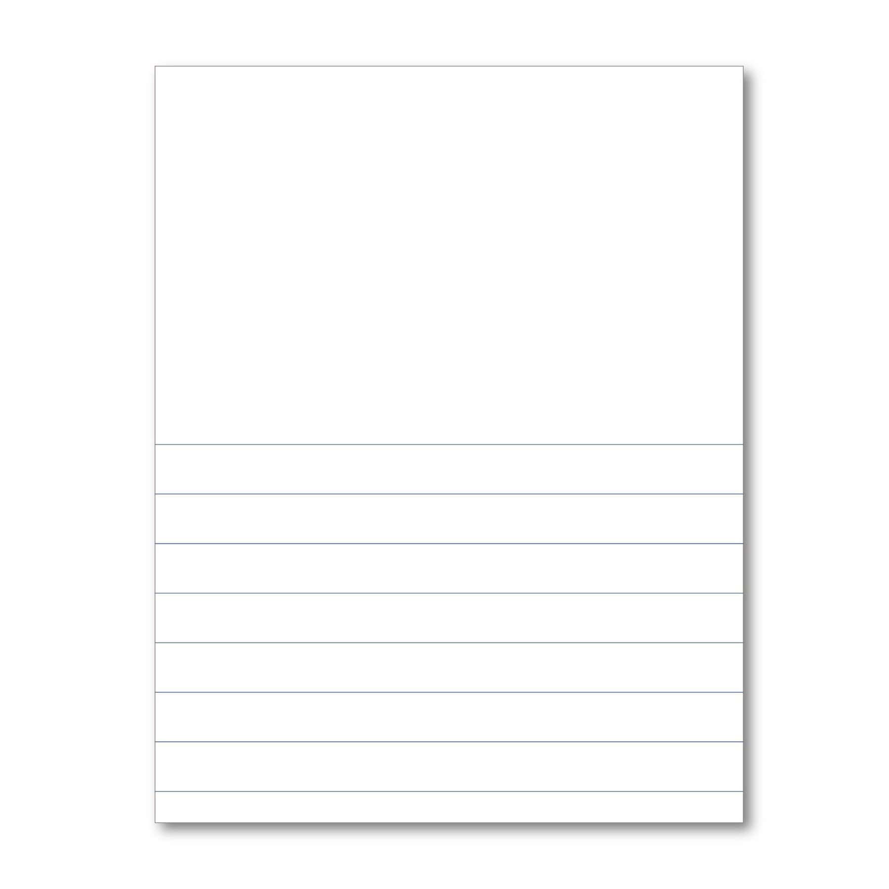 Classic Overprinted Exercise Book 9x7" 48 Pages Top Blank / Bottom 15mm Ruled - Purple 100 Pack