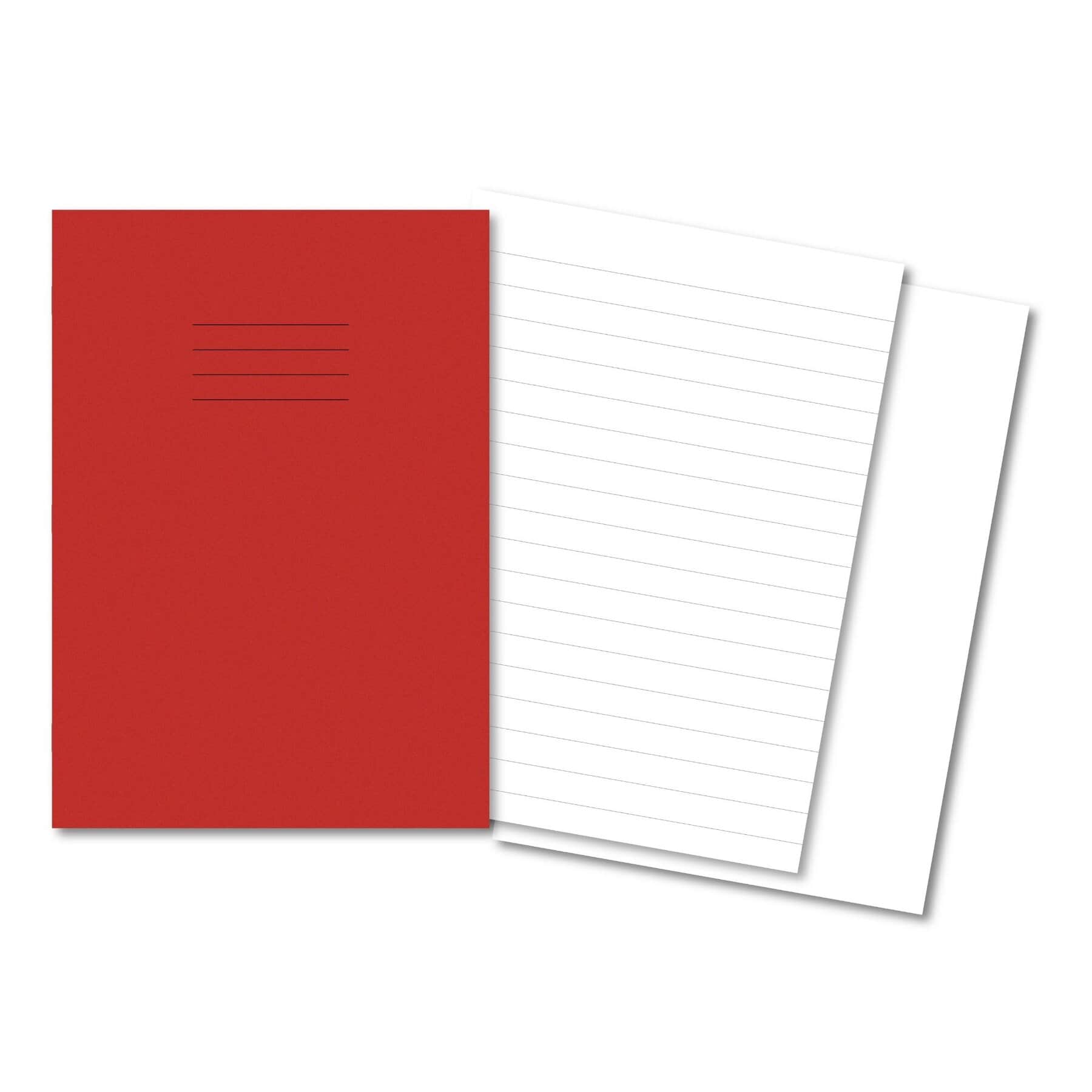 Classic Exercise Book A4 48 Pages Alternate Blank / 15mm Ruled - Red 100 Pack