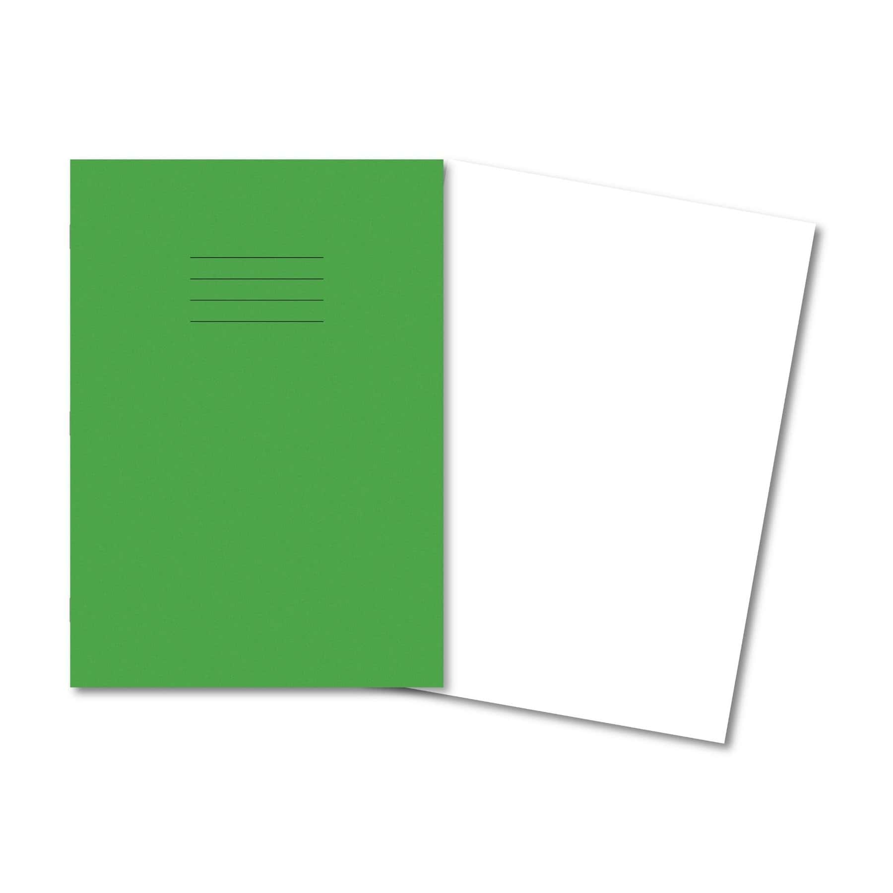 Classic Exercise Book A4 48 Pages Plain - Light Green 100 Pack