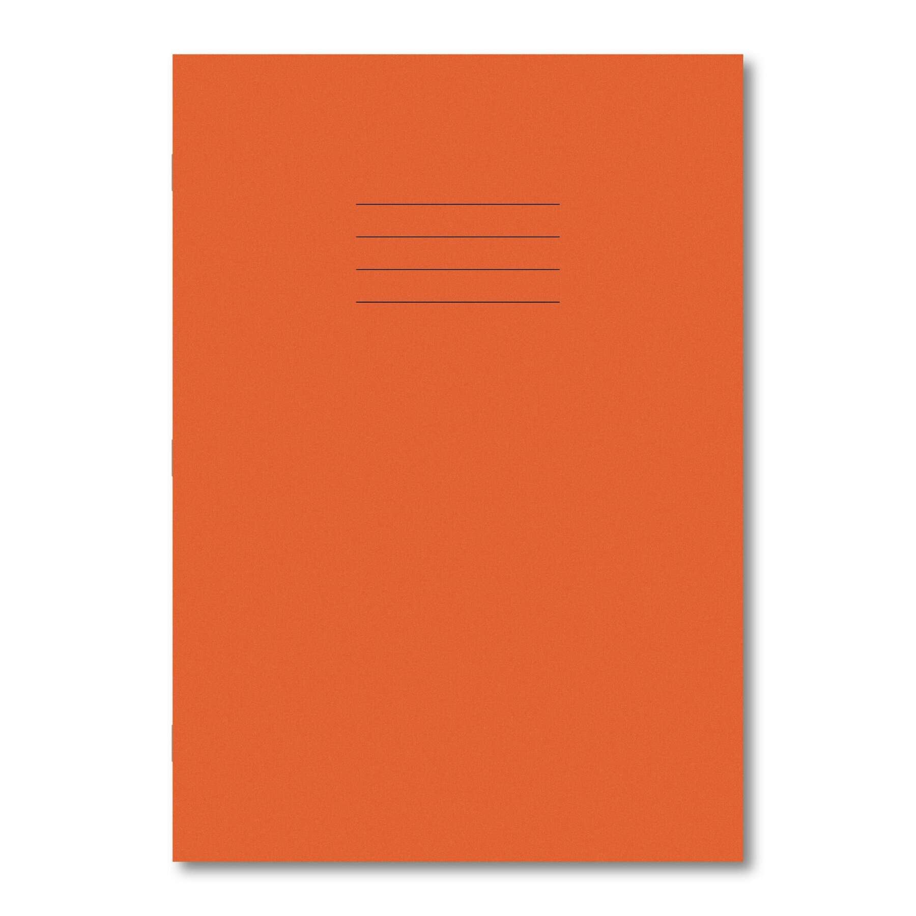 Exercise Books 9x7" 80 Page 5mm Squares Orange - Pk100