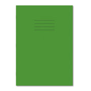 Classic SEN Exercise Book A4 80 Pages 8mm Ruled & Margin - Dark Green Cover, Cream Pages 50 Pack