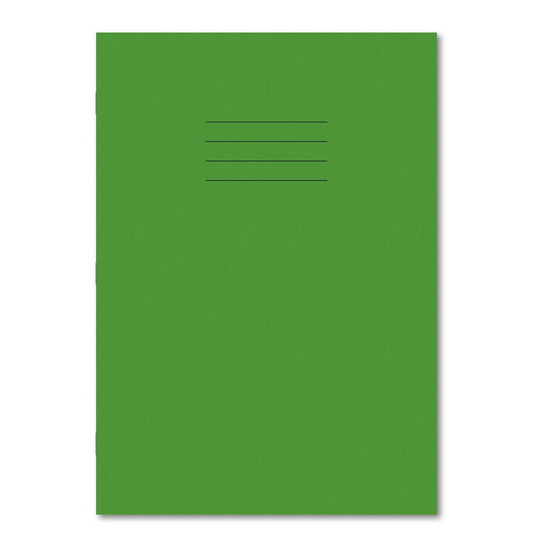 Classic SEN Exercise Book A4 80 Pages 8mm Ruled & Margin - Dark Green Cover, Cream Pages 50 Pack