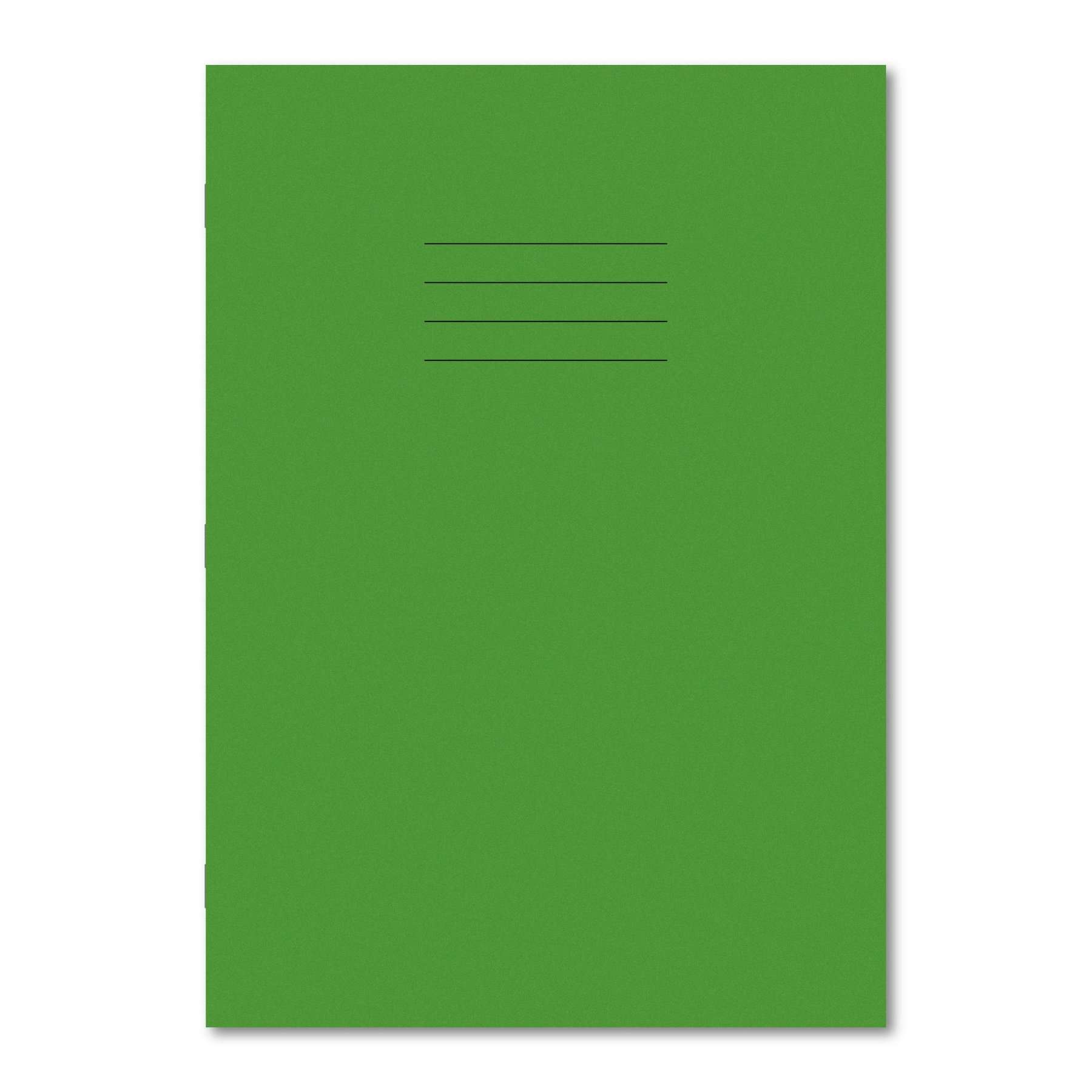 Classic SEN Exercise Book A4 80 Pages 10mm Ruled & Margin - Dark Green Cover, Cream Pages 50 Pack