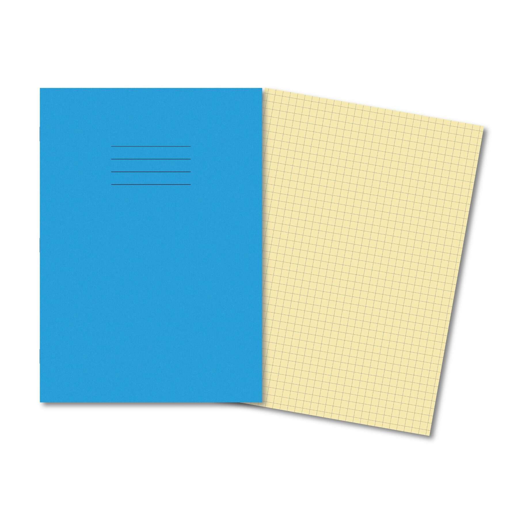 Classic SEN Exercise Book A4 80 Pages 7mm Squares - Light Blue Cover, Cream Pages 50 Pack