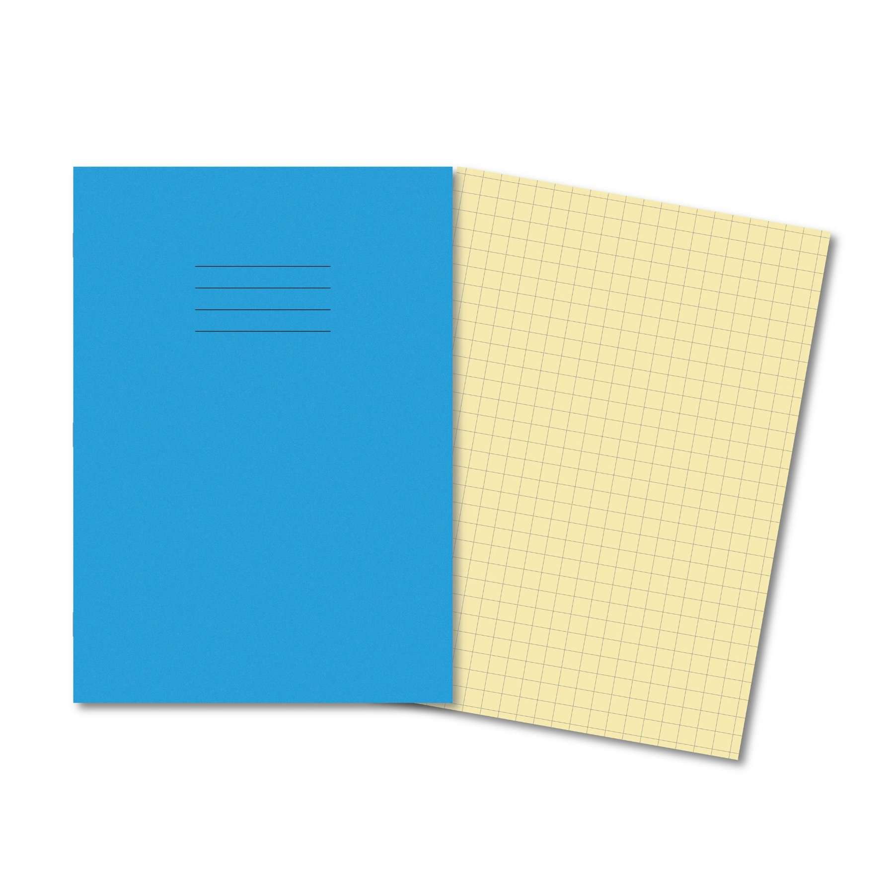 Classic SEN Exercise Book A4 80 Pages 10mm Squares - Light Blue Cover, Cream Pages 50 Pack