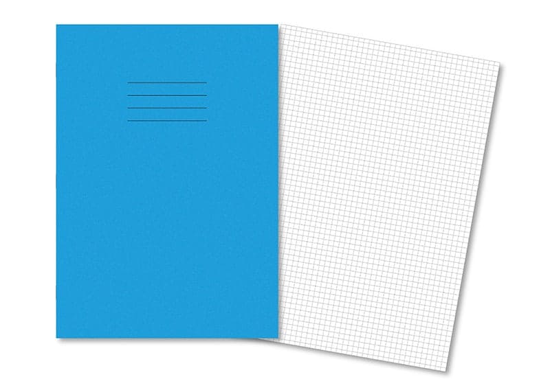 Classic Exercise Books A4+ 80 Pages 5mm Squares Light Blue - Pk45
