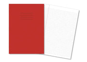 Exercise Books A4 64 Page 6mm Ruled & Margin Red - Pk50
