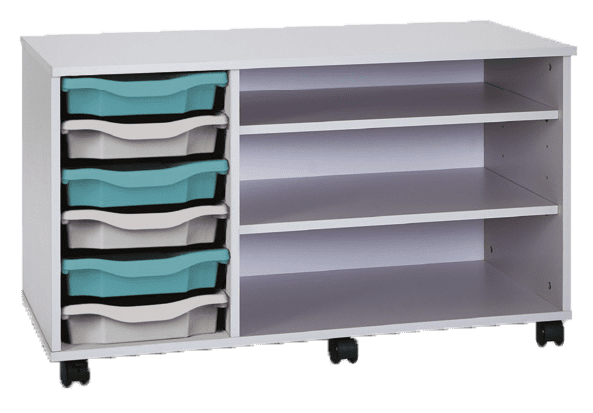 Premium 6 Tray Unit With 2 Adjustable Shelves