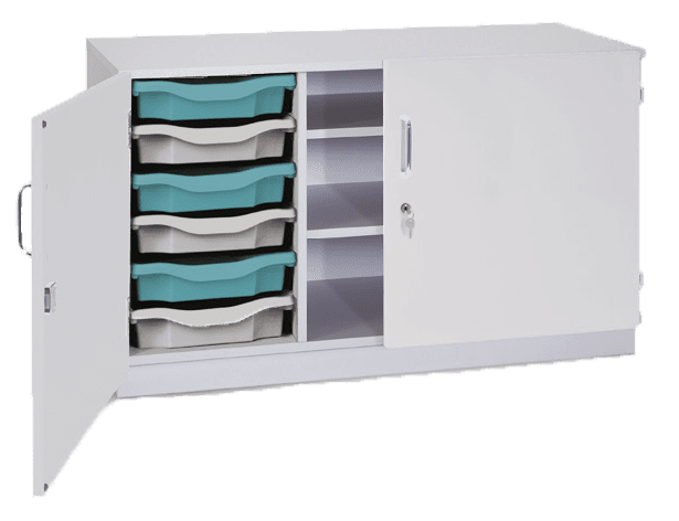 Premium 6 Tray Unit With 2 Adjustable Shelves