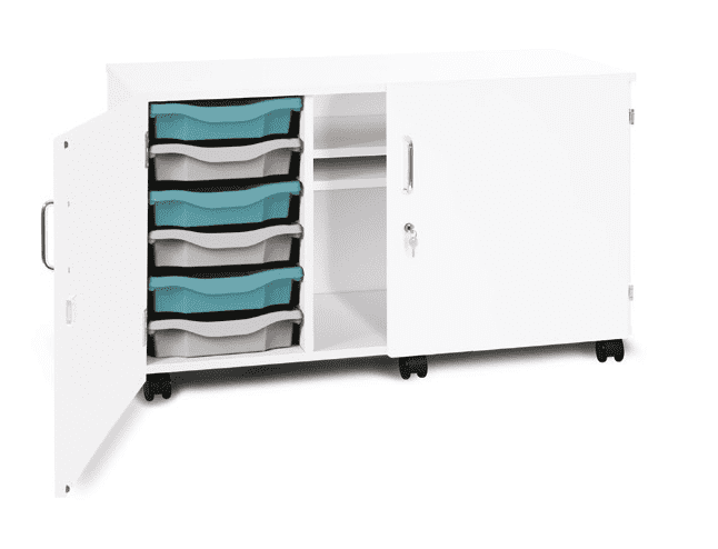 Premium 6 Tray Unit With 2 Adjustable Shelves