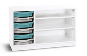 Premium 6 Tray Unit With 2 Adjustable Shelves