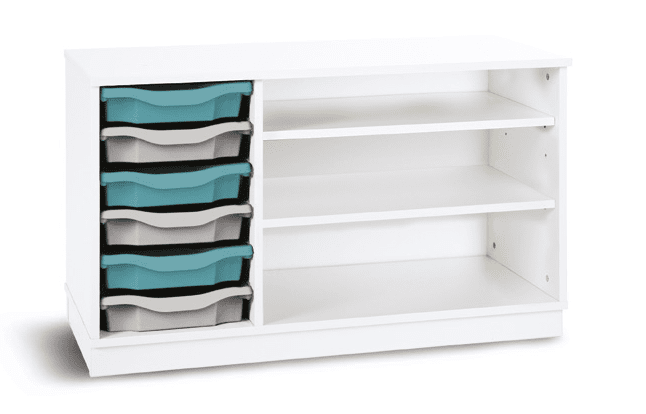 Premium 6 Tray Unit With 2 Adjustable Shelves