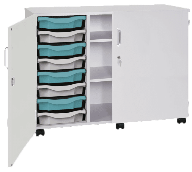 Premium 8 Tray Unit With 2 Adjustable Shelves