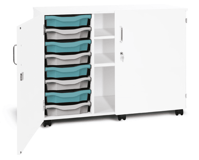 Premium 8 Tray Unit With 2 Adjustable Shelves