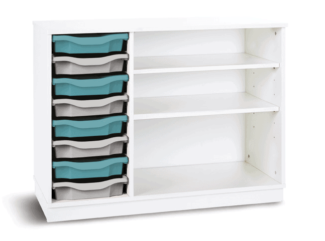 Premium 8 Tray Unit With 2 Adjustable Shelves