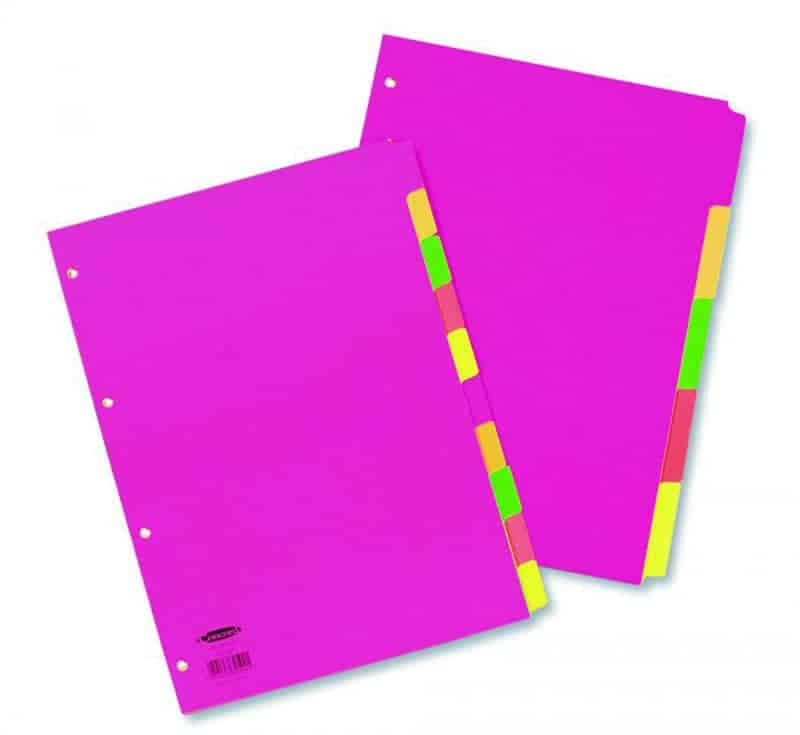 Fluorescent Dividers - 5 Part Set