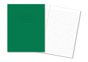 Classic Exercise Books 9x7" 80 Page 8mm Ruled & Margin Dark Green - Pk100