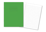Classic Exercise Books 9x7" 80 Page 8mm Ruled & Margin Light Green - Pk100