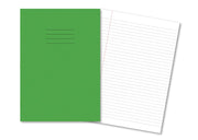 Exercise Books A4+ 80 Pages 8mm Ruled & Margin Light Green - Pk45