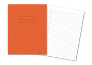 Classic Exercise Books 9x7" 64 Page 8mm Ruled & Margin Orange - Pk100