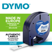 DYMO LetraTag Tape Black/White