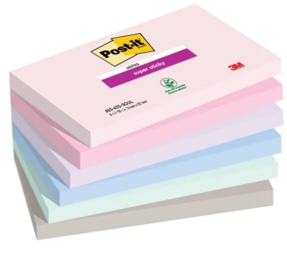 Post-it Super Sticky Notes Soulful Colours Pk 6