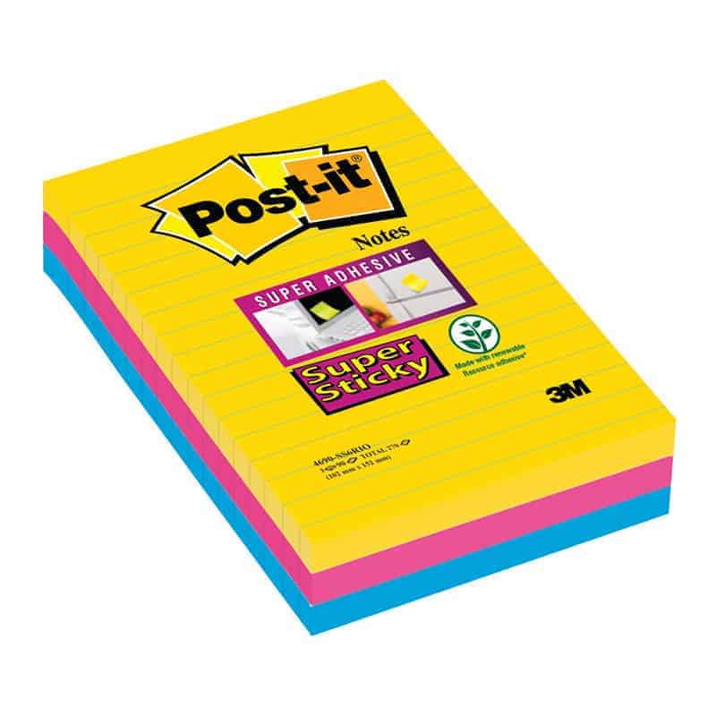 Super Sticky Lined Post-it Notes