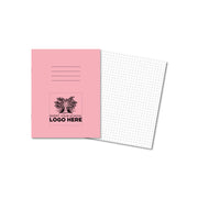 Classic Overprinted Exercise Books 9x7" 48 pages Blank Pink - Pk100