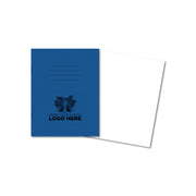 Classic Overprinted Exercise Books 9x7" 80 pages Blank Dark Blue - Pk100