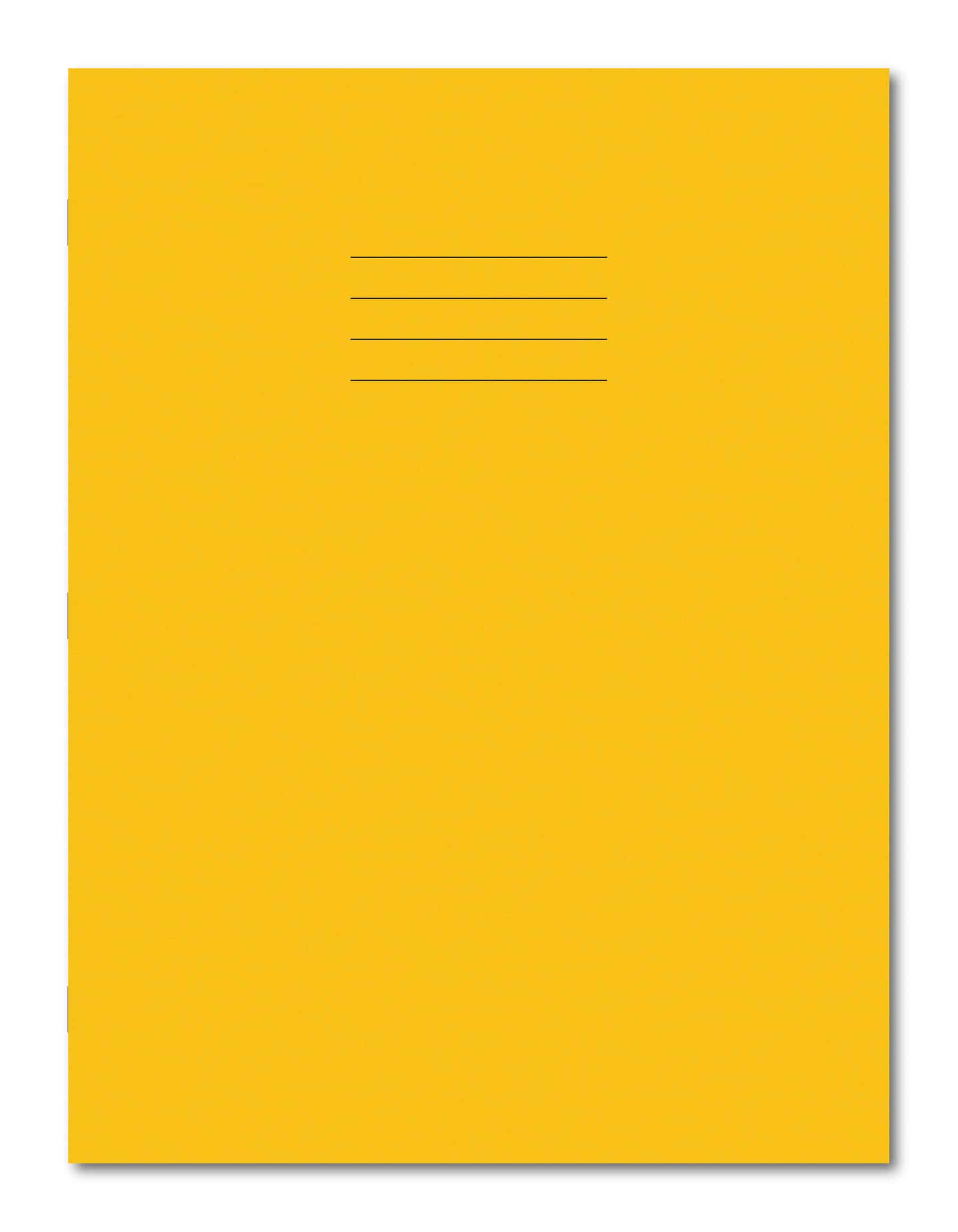 Exercise Books A4+ 80 Pages Top Blank/Bottom15mm Ruled Yellow - Pk45