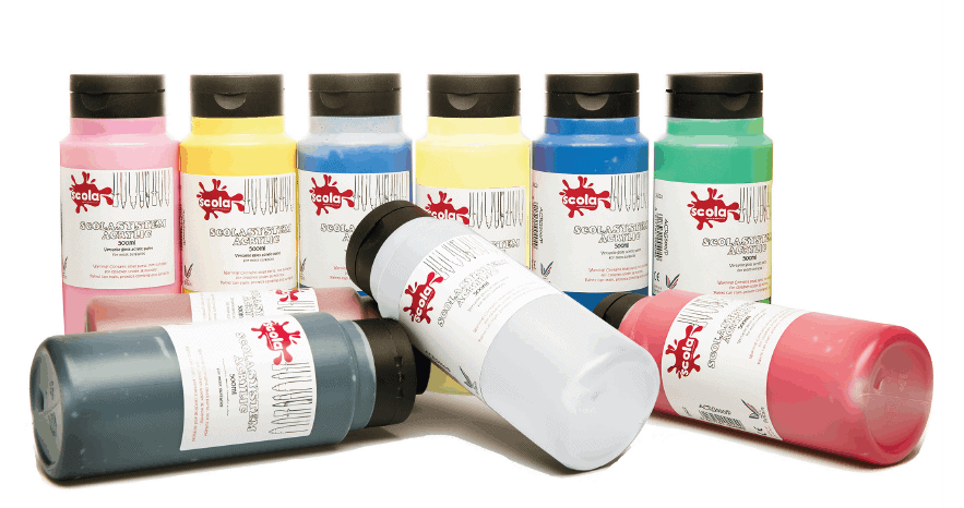Acrylic Paint Set 500ml Assorted - Pk10