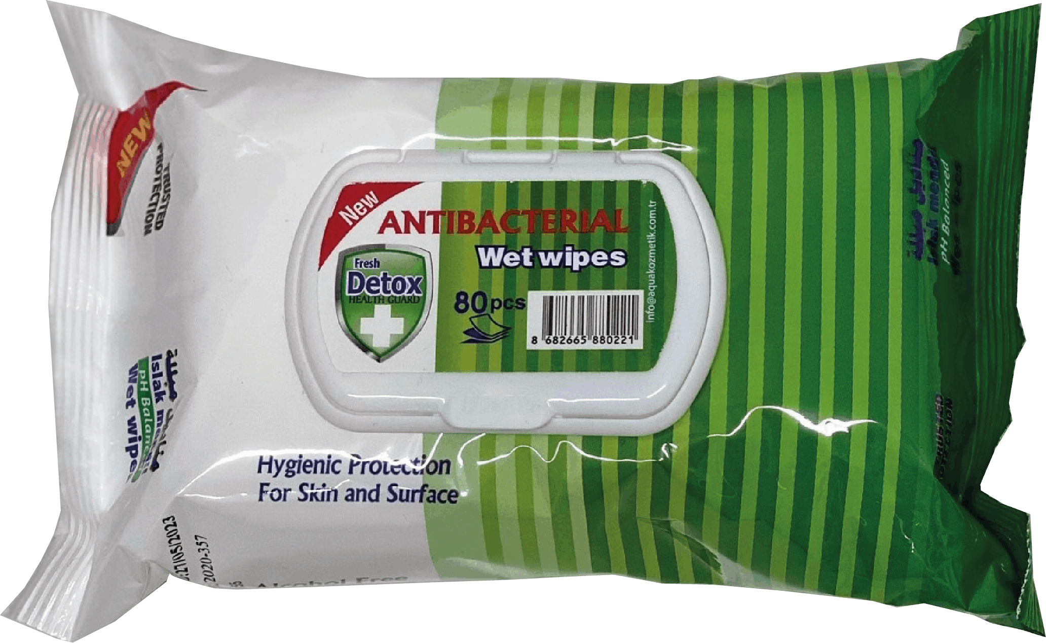 Antibacterial Wet Wipes - Pk80