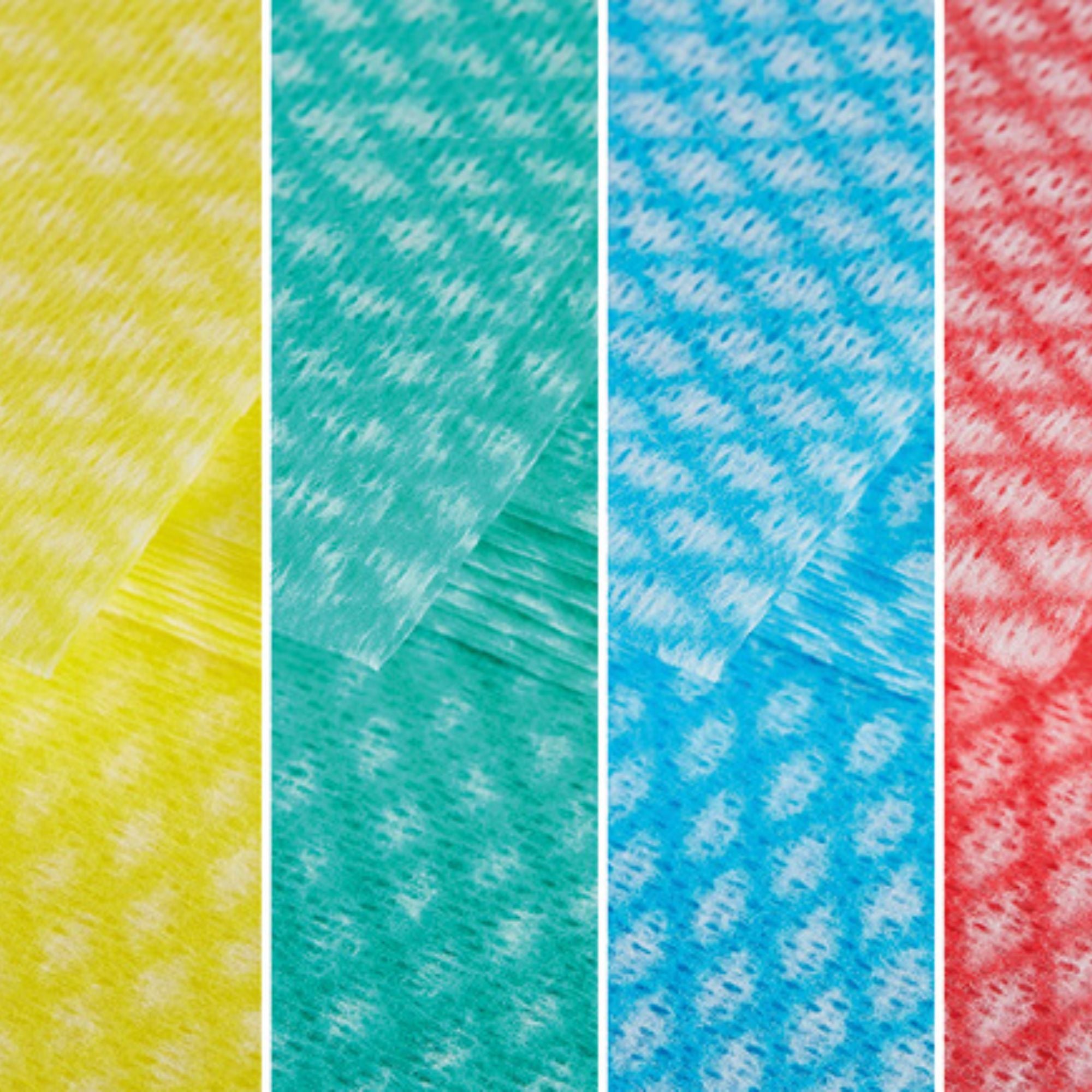All Purpose Cloth On a Roll Red/Blue/Yellow/Green - Pk2